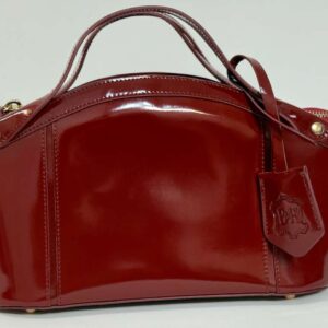 Burgundy Red Leather Ladies Hand Bag